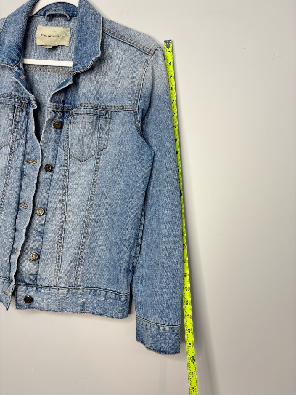 Pilcro and the Letterpress Anthropologie Light Wash Denim Jean Jacket Small - Picture 10 of 12